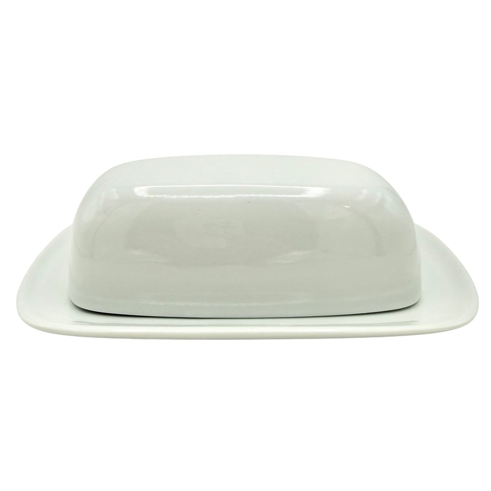 Pottery Barn Great White Porcelain Covered Butter Dish White Ceramic With Lid